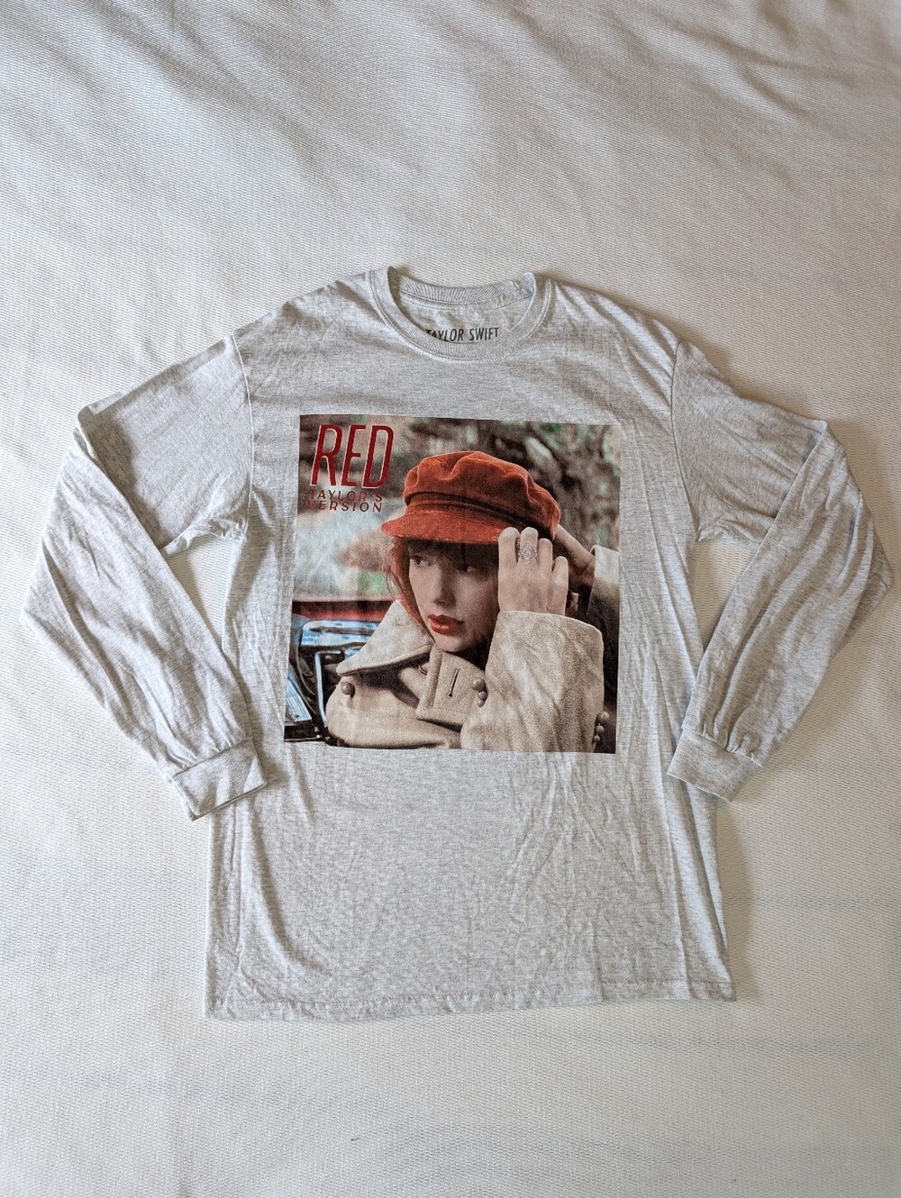 Official Taylor Swift Red (Taylor’s Version) Long Sleeve Grey Tee